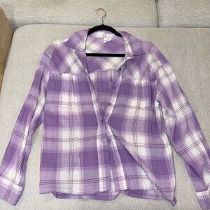 BP Lavender Plaid Shirt